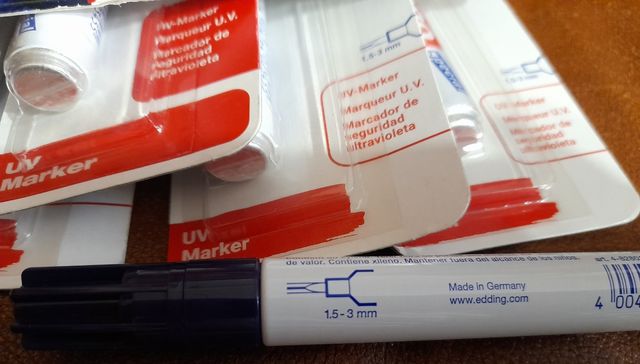 Lote 10 rotuladores Edding visibles luz 