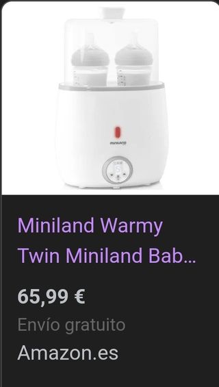 Calienta biberones doble