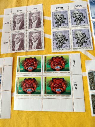 Sellos. Republik Osterreich distintos.