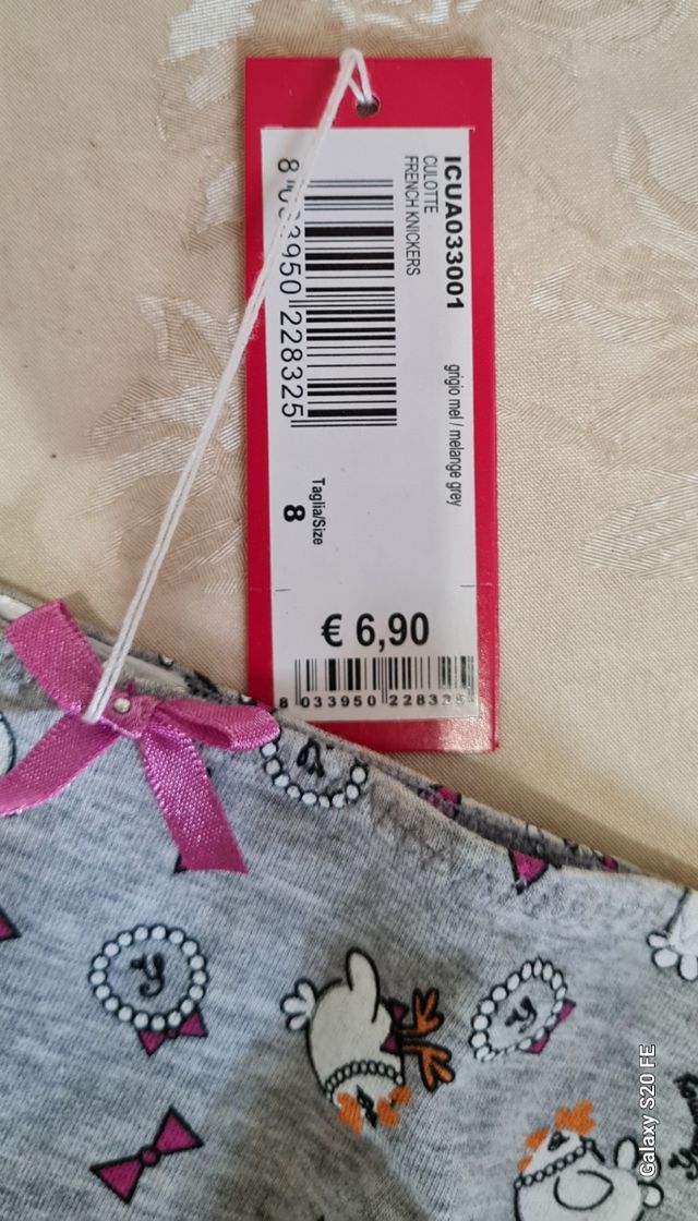 Stock 2 slip + 3 calzini bimba