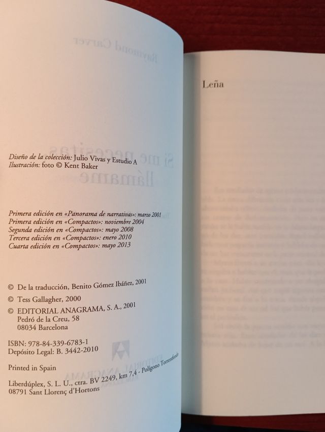 Si me necesitas, llámame, Raymond Carver
