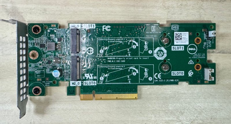 DELL 72WKY 2x M.2 SATA PCIe Slot Boss card afbeelding 2