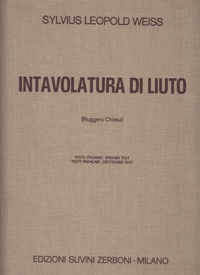 S. L. Weiss. Intavolatura di liuto. Obra para laúd de segunda mano 