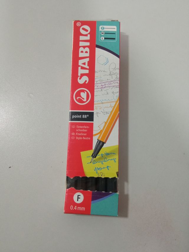 10un marcadores stabilo ponta fina 0.4mm