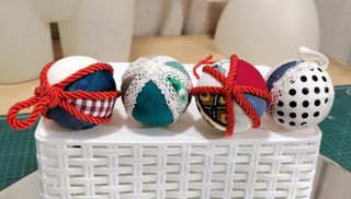 Lote Bolas Navidad artesanales