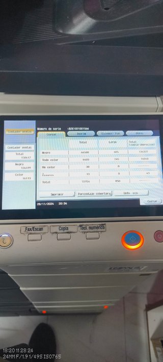 Impresora Konica Minolta bizhub c654