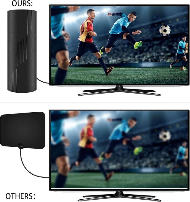 ANTENA POTENTE DE TV PARA INTERIORES Y EXTERIORES