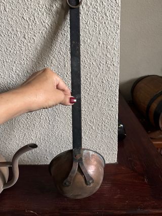 Cazo cobre con brazo hierro