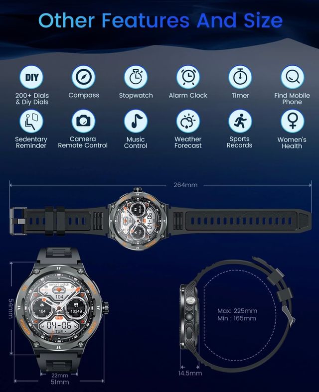 Reloj Smartwatch con Llamadas Brujula