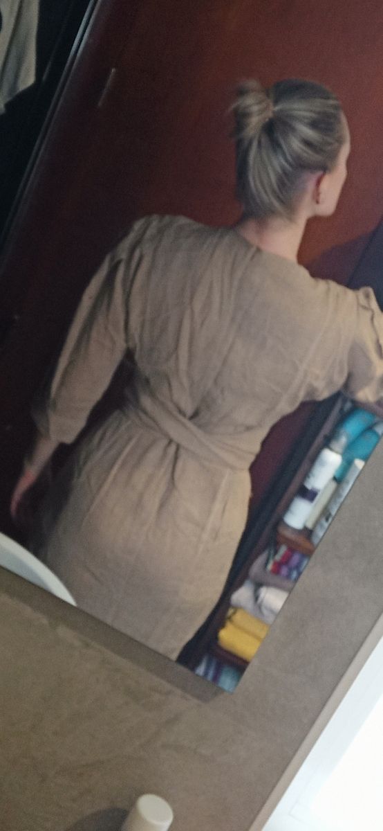 Vestido midi marrón de Mango