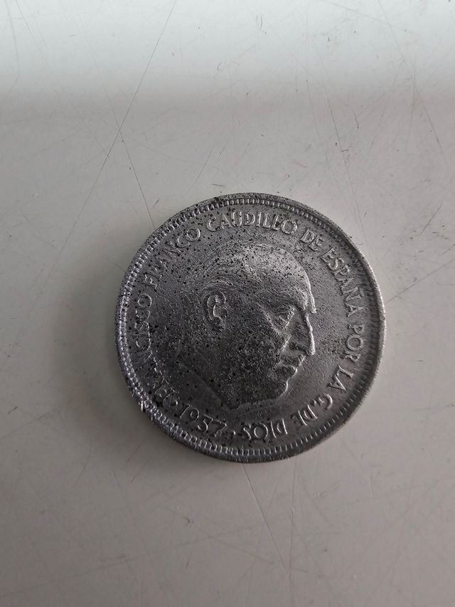 Moneda de 25 ptas,Año 1957 de Franco