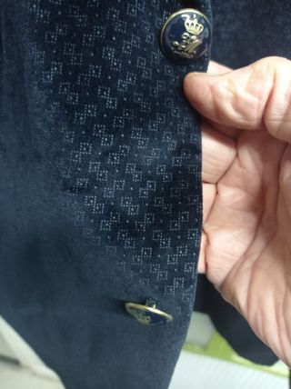 CHAQUETA HOMBRE AZUL ATERCIOPELADA PARA