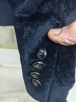 CHAQUETA HOMBRE AZUL ATERCIOPELADA PARA