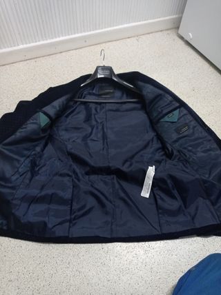 CHAQUETA HOMBRE AZUL ATERCIOPELADA PARA