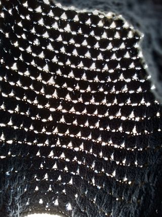Chaqueta vintage lana crochet azul de Juan Blanco