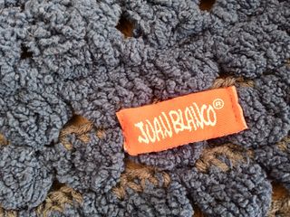 Chaqueta vintage lana crochet azul de Juan Blanco