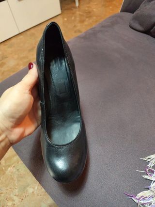 Zapatos tacón ancho