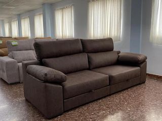 Sofá cama dos plazas marrón - entrega gratis