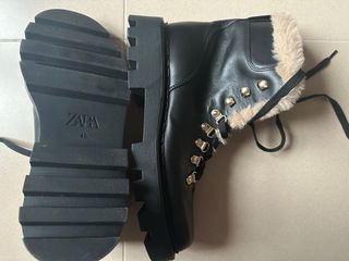 Botas de piel Zara