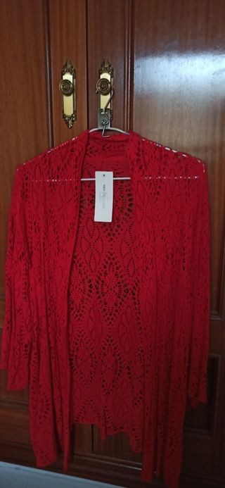 BLUSA ABIERTA ENCAJE VERDE ANDALUCÍA