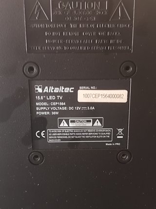 Tv altaitec 15"6.led