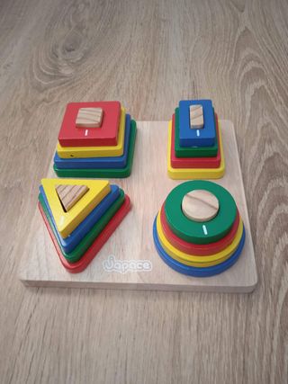 Juguete apilable formas geométricas madera