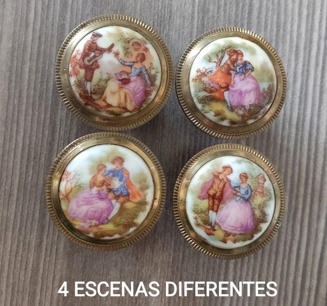 ANTIGOS TIRADORES COM CENÁRIOS FRAGONARD 4€/7€