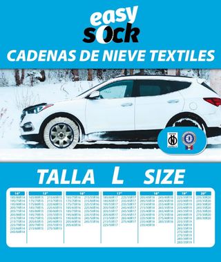 Cadenas nieve tela easy sock. Talla L