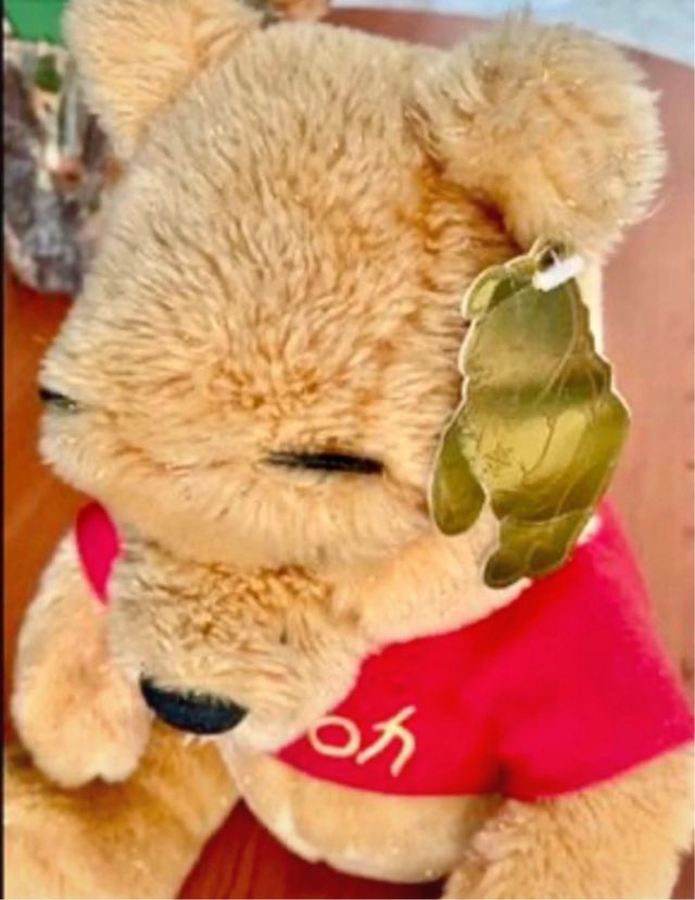 Peluche Pooh nuovo pelo con effetto brillantini