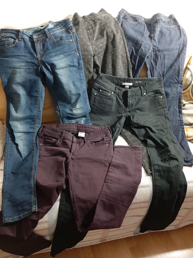 Lote 5 pantalones chica. Talla S