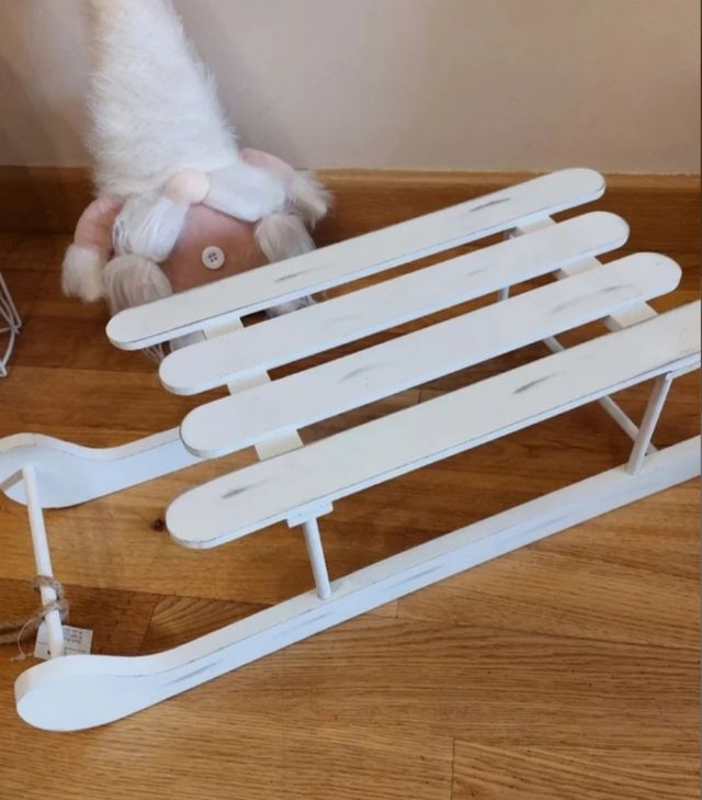 Trineo de madera Navidad