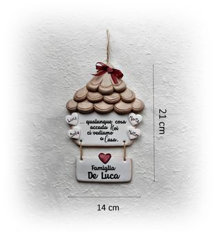 Formella casetta con frase personalizzabile