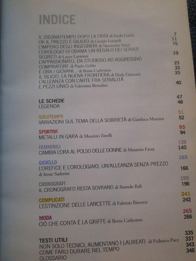 Volume orologi 2010/2011