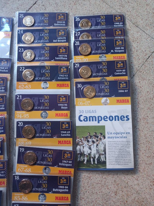 Monedas real Madrid 30 ligas