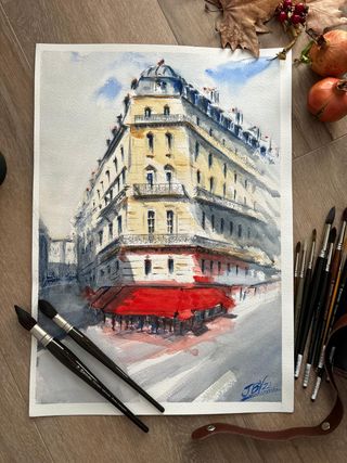 Acuarela Café de París