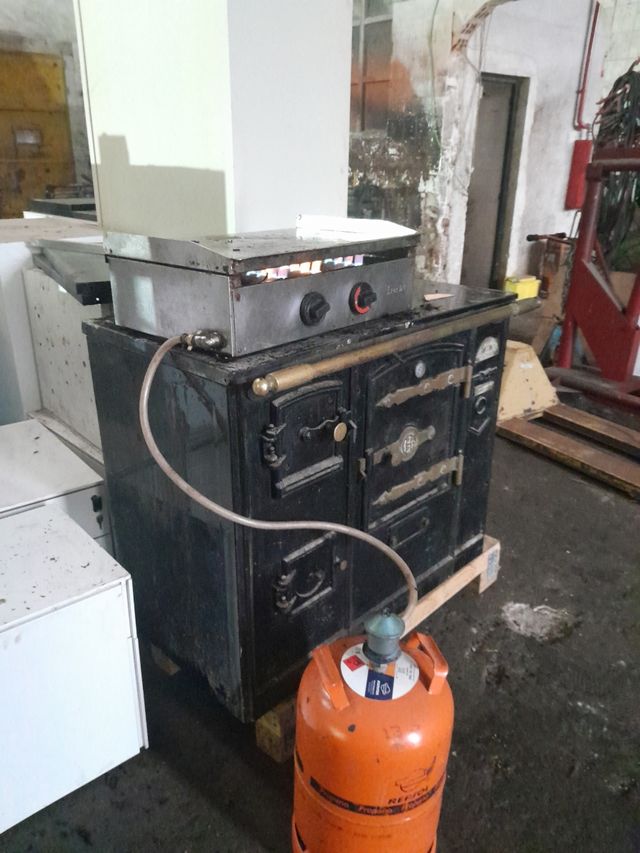 Plancha de gas acero