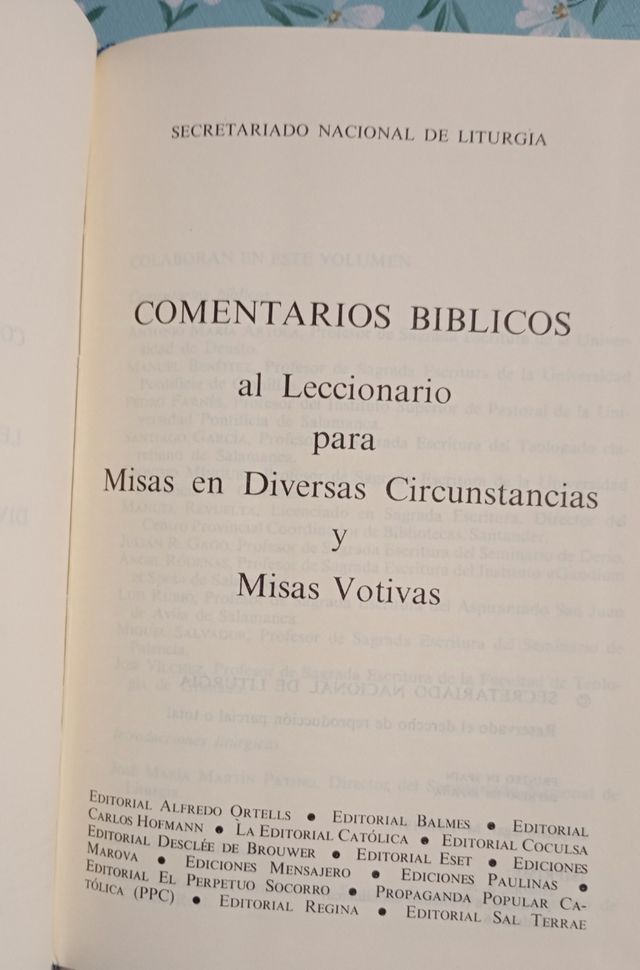 Comentarios bíblicos a leccionarios