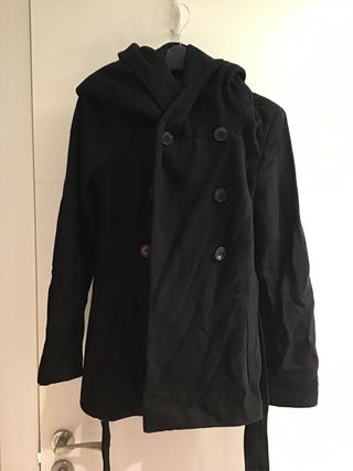 Chaquetón negro Zara, como nuevo talla S