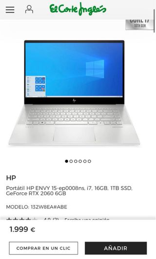 Ordenador Portatil HP ENVY i7 16GB 1TB