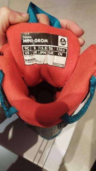 Botas snowboard talla 26