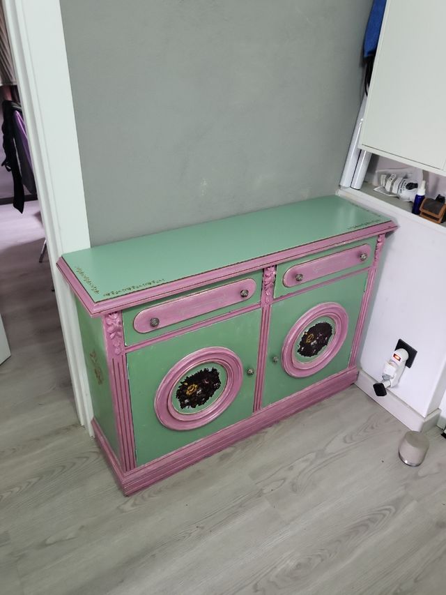 Mueble recibidor restaurado