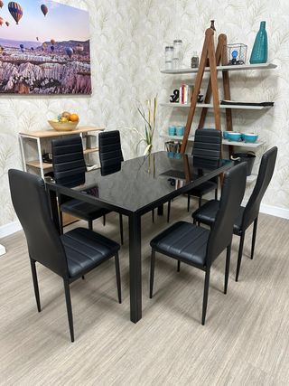 MESA DT17 BLANCO Y NEGRO