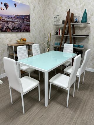 MESA DT17 BLANCO Y NEGRO