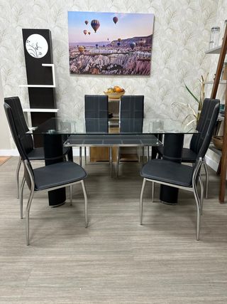 MESA DT17 BLANCO Y NEGRO