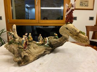 Presepe su legno di recupero