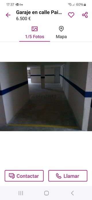 Se vende plaza de garaje para coche mediano.
