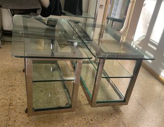 Tavoli in acciaio inox e vetro