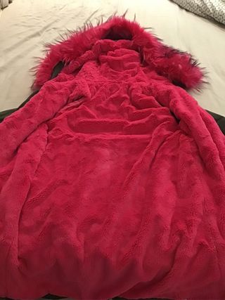 Chaquetón largo y forrado talla M, como nuevo