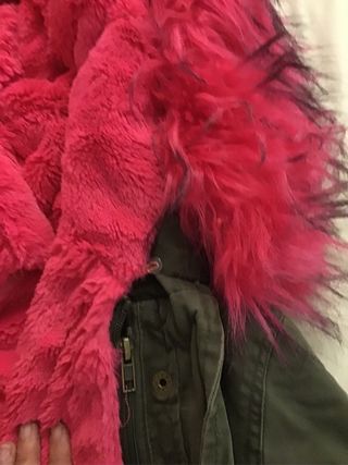 Chaquetón largo y forrado talla M, como nuevo