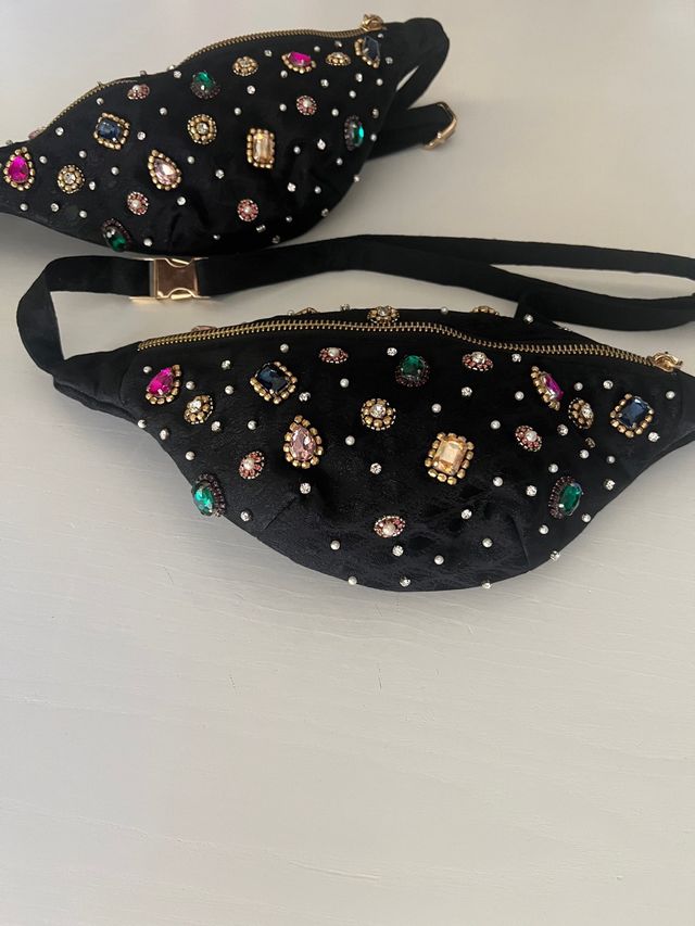 Riñonera Jacquard con Cristales - Artesanía India